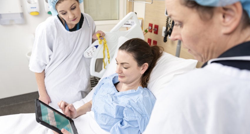 ClinMaps health app in use